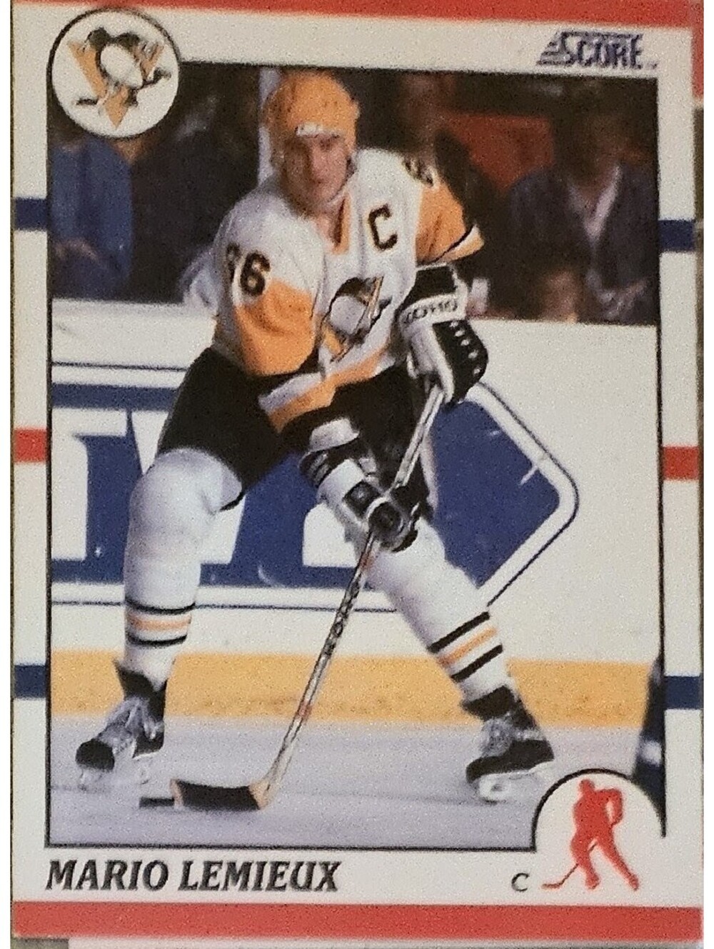 MARIO LEMIEUX 1990-91 Score #2 Pittsburgh Penguins. NHL Hockey
